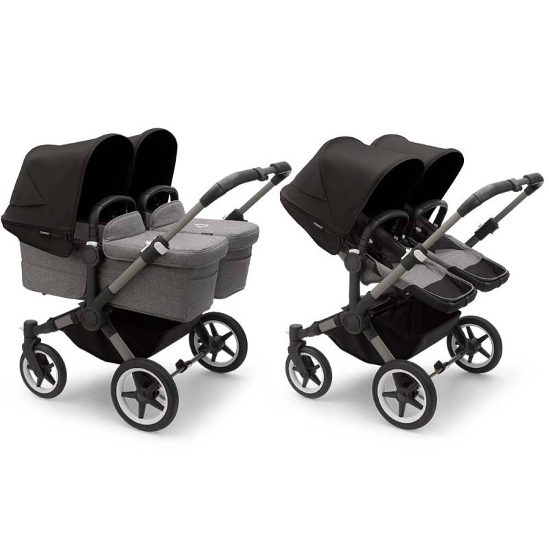 Bugaboo Donkey5 Twin Stroller - Graphite/Grey Melange von Bugaboo