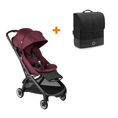 bugaboo Buggy Butterfly complete Black/Dark Cherry inklusive gratis Transporttasche von Bugaboo