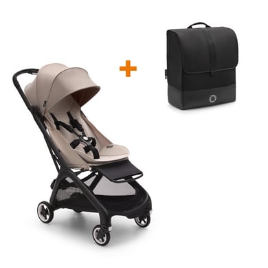 bugaboo Buggy Butterfly complete Black/Desert Taupe inklusive gratis Transporttasche von Bugaboo