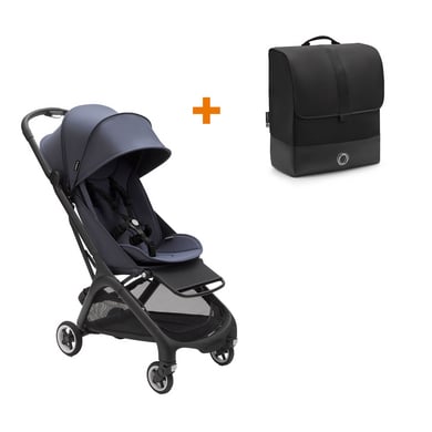 bugaboo Buggy Butterfly complete Black/Stormy Blue inklusive gratis Transporttasche von Bugaboo