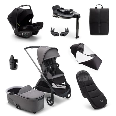 bugaboo Kinderwagen Dragonfly Complete Graphite Grey, Ultimate Newborn Bundle von Bugaboo