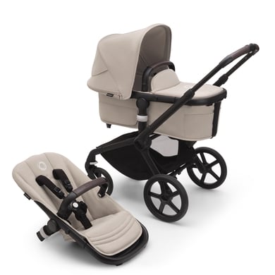 bugaboo Kinderwagen Fox 5 mit Liegewanne und Sitz Black/Desert Taupe von Bugaboo