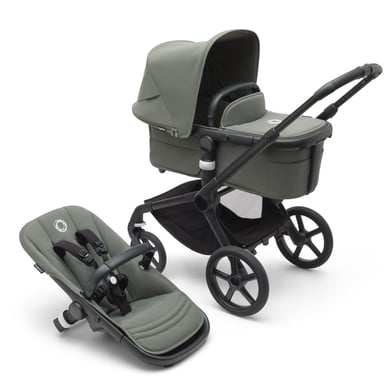 bugaboo Kinderwagen Fox 5 mit Liegewanne und Sitz Black/Forest Green von Bugaboo