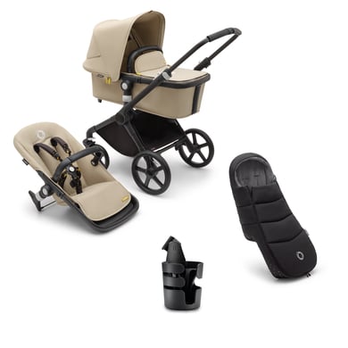 bugaboo Kinderwagen Fox Cub Complete Black/Desert Beige von Bugaboo