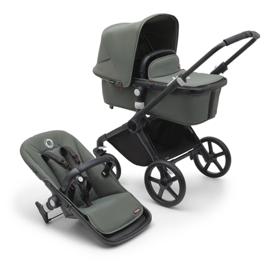 bugaboo Kinderwagen Fox Cub mit Liegeaufsatz und Sitz Black/Forest Green von Bugaboo