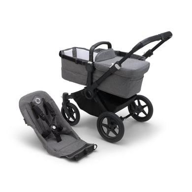 bugaboo Kombikinderwagen Donkey 5 Base Black/Grey Melange von Bugaboo