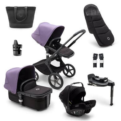 bugaboo Kombikinderwagen Fox 5 Starter Set Black/Astro Purple von Bugaboo