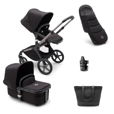 bugaboo Kombikinderwagen Fox 5 mit Zubehör Black/Midnight Black von Bugaboo