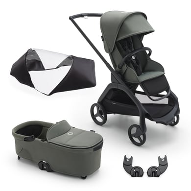 bugaboo Kombikinderwagen Set Dragonfly Complete Black Forest Green inklusive Zubehör von Bugaboo