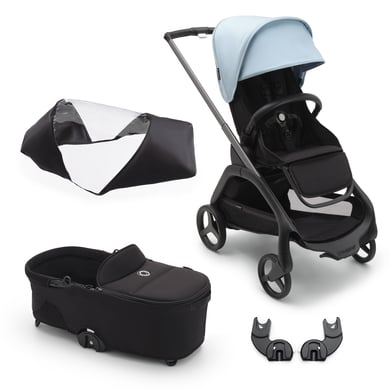 bugaboo Kombikinderwagen Set Dragonfly Complete Graphite Midnight Black Skyline Blue inklusive Zubehör von Bugaboo