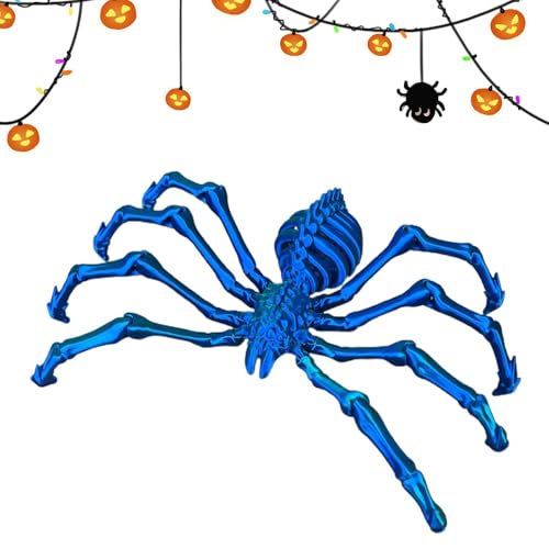 Buhjnmik 3D-gedruckte Spinne, 3D-Gelenkspinne - Abnehmbare Gelenke Wolfsspinnen-Spielzeug,Spielzeug zum Stressabbau, Halloween-Dekoration für Zuhause von Buhjnmik