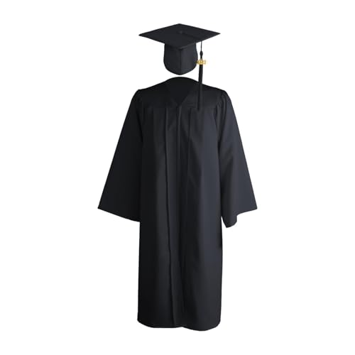 Buhjnmik Abschlusskleid College | 2023 Graduation Gown Cap Tassel Set | Geistliche Roben Frauen für Kirche Richter Robe Kostüme mit Quasten und Jahresstempel von Buhjnmik