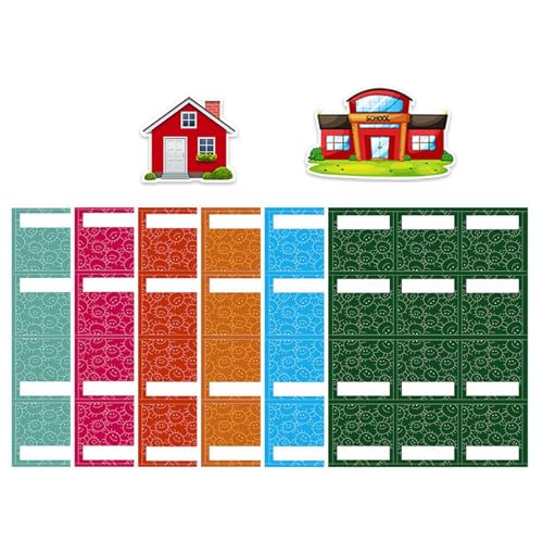 Buhjnmik Anwesenheits-Pocket-Diagramm - 74 Karten Anwesenheitstabelle im Taschenformat | Ansteckbare Fotos, die Heute Hier sind, helfende Hände, Taschendiagramm, Kindertagesstätten-Lehrerzubehör von Buhjnmik