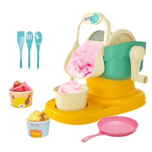 Buhjnmik Eiscreme-Spielset,Spielzeug-Eiscreme-Set | Stellen Sie Sich vor, Sie Spielen EIN Eisspielzeug - Kinder-Eismaschinen-Set, interaktives Eltern-Kind--Smoothie-Maschinen-Küchenzubehör für von Buhjnmik