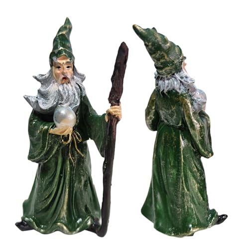 Buhjnmik Halloween Deko Figur,Sammlerstatue des Zauberers - Halloween Spukhaus Requisiten Partydeko, Halloween Hexe Deko, 1St von Buhjnmik