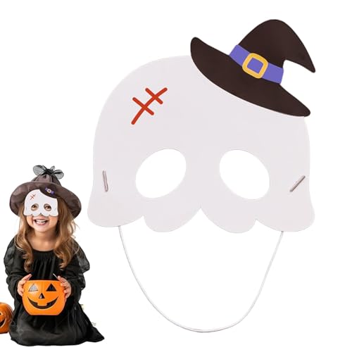 Buhjnmik Halloween Gesichtsbedeckung,Gesichtsschutz - Cartoon-Gesichtsschutz,Kreative Gesichtsbedeckung, süße Partygeschenke für Tanz, Rollenspiele, Karneval, Cosplay von Buhjnmik