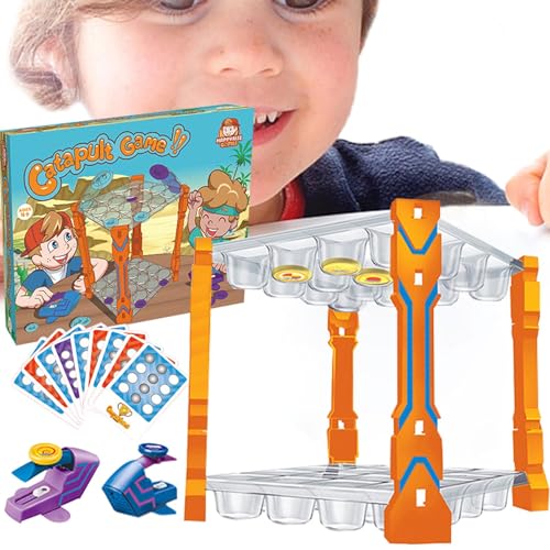 Buhjnmik Katapult-Brettspiel, Katapult-Spiel | Brettspiel-Spielsets für Kinder | Multiplayer-Familienbrettspiele für Kinder, die Spielzeug für und Mädchen im Alter von 4 bis 6 Jahren auf den Markt von Buhjnmik