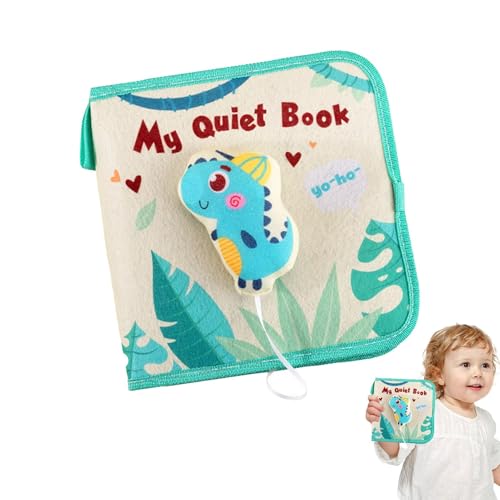 Buhjnmik Knisterspielzeug für Babys, Knisterbücher für Babys - Weiches Babybuch mit Glöckchen. Babybücher aus Stoff,Beißspielzeug, sensorische Bücher für Babys für draußen, auf Reisen, täglich, für von Buhjnmik