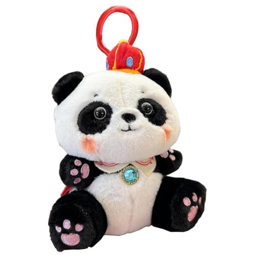 Buhjnmik Pandabär Stofftier,Panda Stofftier - Entzückende ausgestopfte Panda-weiche Panda-Puppe - Panda-Dekorationen, niedliche Plüschfiguren, Spielzeug für Schlafzimmer, Wohnzimmer, Dekoration von Buhjnmik