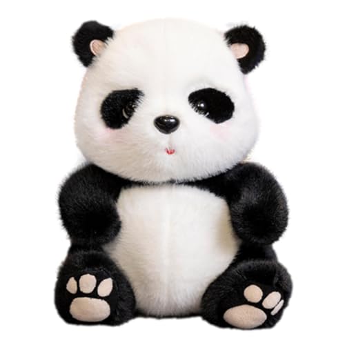 Buhjnmik Plüsch-Panda-Stofftier,Süßes Panda-Stofftier - Schönes Pandabär Stofftier | Pandabär-Kuscheltier-Souvenir für Studentenpreis-Wachstumspartner von Buhjnmik