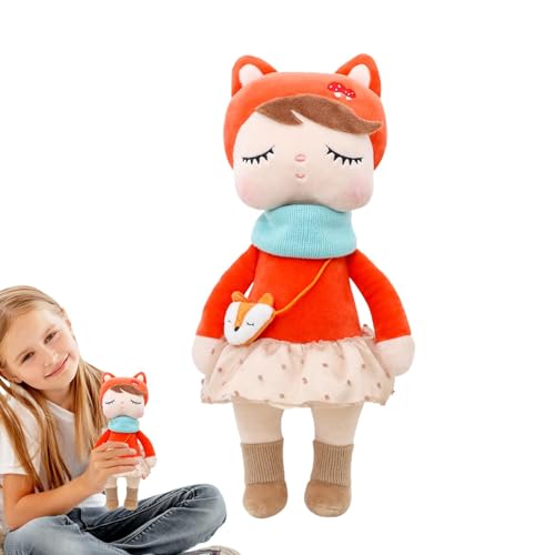 Buhjnmik Plüschpuppen, Stoffpuppen, Buddy Doll Toy Wear Tieranzug, Entzückende handgefertigte Stoffpuppe für Bettwäsche, Arbeitszimmer, Kinderzimmer, Wohnzimmer, Schlafzimmer von Buhjnmik