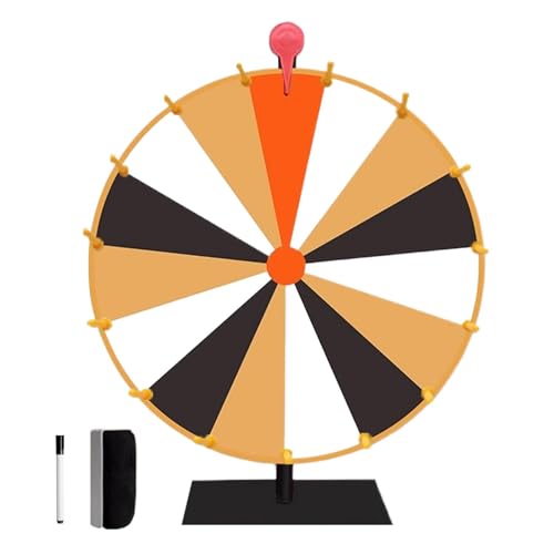 Buhjnmik Preisrad-Spinner, Drehrad für Preise, Buntes Spiel-Gewinnrad, Tisch-Roulette-Spinner des Glücks, Spin The with Erase, 10/15 Slots-Spiel-Spinner-Rad von Buhjnmik