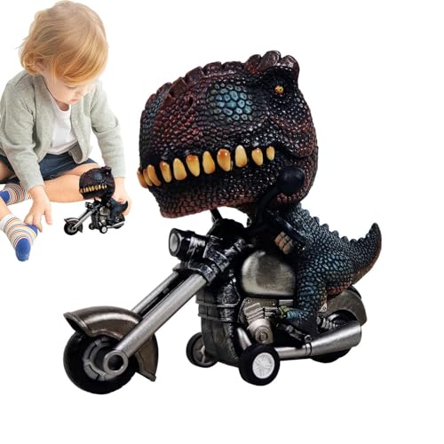 Buhjnmik Reibungsmotorradspielzeug | Reibungsbetriebene Spielzeugautos, Dinosaurier für | Motorrad-Tierspiel, Spielzeugautos, Dinosaurierfiguren, unterhaltsam und lehrreich für Kleinkinder und von Buhjnmik