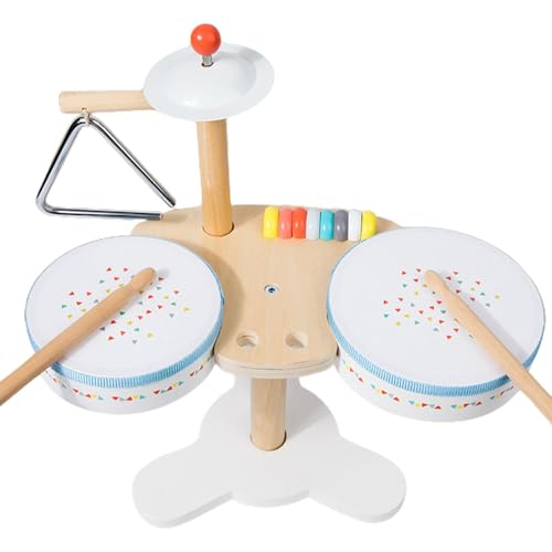 Buhjnmik Schlagzeug-Set für Kleinkinder 1–3, Kinder-Schlagzeug-Sets für 2–5,Babys Musikspielzeug Multifunktionales Kindertrommelset | Kleinkindtrommel, Kindertrommeln für die frühe Bildung, von Buhjnmik