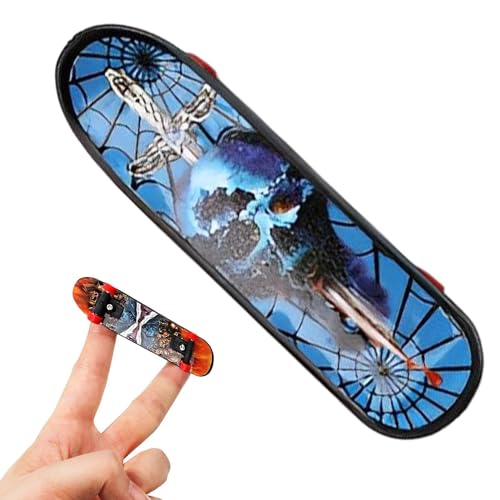 Buhjnmik -Skateboards Finger | Neuartiges -Skateboard-Starter-Kit | Skateboard Fingerboards Fingerspielzeug, Geschenke für Kinder Kinder Finger Skater für Teenager Erwachsene Party Favor von Buhjnmik