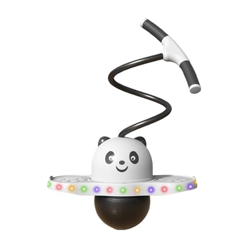 Buhjnmik Sticks, Ball für Erwachsene - Cartoon-Panda-Pullover mit buntem Licht - Gymnastikball, Sprungspielzeug, Balanceball-Trainer für Sportübungen, Gleichgewichtsfähigkeit von Buhjnmik