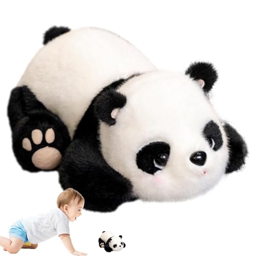 Buhjnmik Süßes Panda-Stofftier, chinesischer Panda-Plüsch,Schönes Pandabär Stofftier | Pandabär-Kuscheltier-Souvenir für Studentenpreis-Wachstumspartner von Buhjnmik