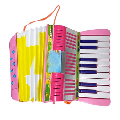 Accordion Musical Instrument Toy | 17-Keys Button Accordion for Kids | Cute Preschool Educational Toy for Boys & Girls | Small Accordion Toy for Early Music Learning and Fun von Buhygn