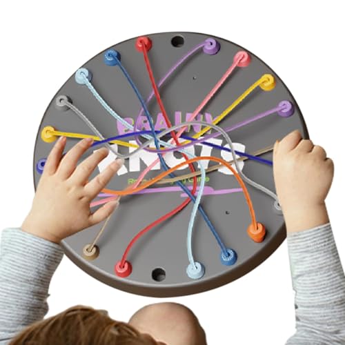 Brainy Knots-Spiel, Seillösespiel, interaktives Strategie-Puzzle-Seilspiel, langlebig und sicher, lehrreicher Spaß, 27,5 x 27,5 cm für Kinder, Erwachsene von Buhygn