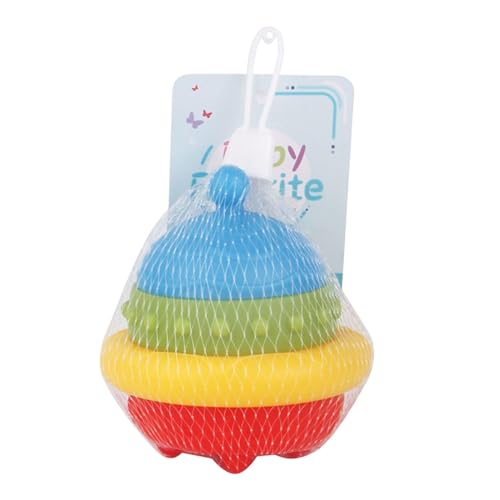 Buhygn Baby-Stapelspielzeug,Stapel von Kreisen - Regenbogen-Stapel- und Nistkreise aus weichem Gummi-PVC-Spielzeug | Stapel- und Nesting-Kreisspielzeug in Form Einer fliegenden Untertasse für und von Buhygn