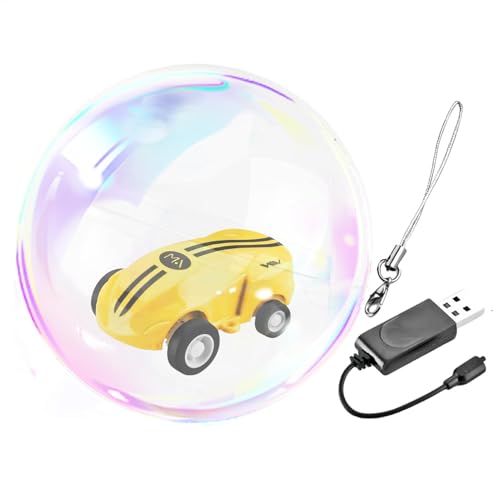 Buhygn Flashspin RC-Rennauto, rotierendes Autospielzeug, schnelles RC-Stuntauto, Nicht leicht zu brechen, langlebig, 7 cm, blau/gelb, für Kinder, Kleinkinder von Buhygn