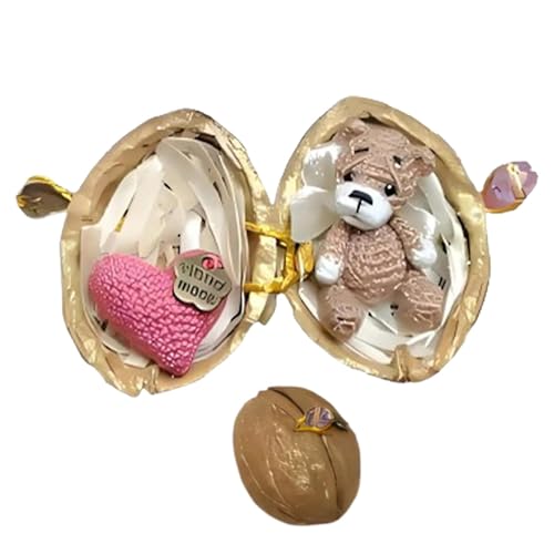 Buhygn Häkelstierhasen, Bär -Strickspielzeug, Handgepuppe Von, Leicht Zu Tragen, Leichte Figur Für Die Dekoration, 5x4x3cm, Kinderzimmer, Schreibtischdisplay von Buhygn