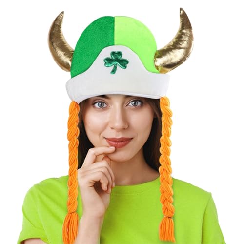 Buhygn Irischer Hornhut für St. Patrick's Day, einzigartiges irisches St. Patrick's Day-Kostüm-Accessoire, perfekter Hornhut für festliche Feiern, stabiles Material, eng anliegende Passform, 120 g, von Buhygn