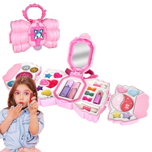 Buhygn Kinder-Make-up-Set, Spielzeug für Mädchen, waschbares Make-up für kleine Mädchen, Vortäuschen von Spielzeugen für waschbare echte Kosmetiksets, Kleinkind-Make-up-Set, echtes Make-up-Set für von Buhygn