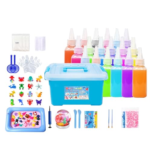 Buhygn Magic Water Elfs Kit, Water Gel Elfs Magic Toy Kit, Aqua Fairy Water Gel Kit, einfach zu verwenden, sicher für Kinder, 19 x 28 x 15,5 cm, 18 Flaschen 60 ml Set für Kinder von Buhygn