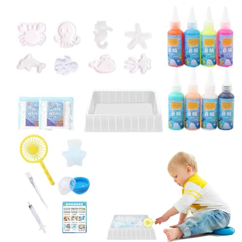 Buhygn Magic-Water-Gel-Perlen-Sensorspielzeug, Wassergelee-Kreativset, Aqua-Fee-Wassergel-Set, unterhaltsam und lehrreich, sicher für Kinder, 19 x 29 cm für Kinder ab 5 Jahren von Buhygn