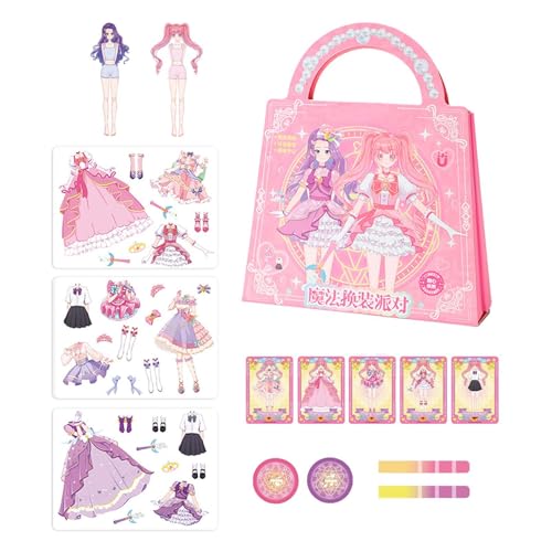 Buhygn Magnetic Dress-Up Play Set | Portable Princess Dress-Up Dolls | Educational Pretend Dress-Up Game | Perfect for Travel and Outdoor Play | Engaging Magnetic Toys for Creative Imaginative Fun von Buhygn