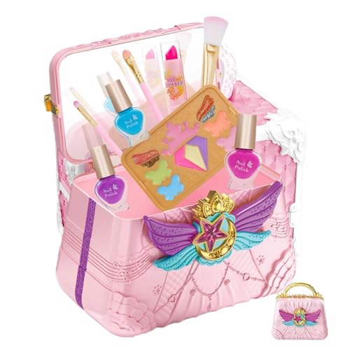 Buhygn Make-up-Spielzeug für Mädchen, Make-up-Spielzeug für Mädchen,Pretend-Kosmetik-Sets | Pretend Cosmetic Kits, Princess Dress Up Kit inklusive Aufbewahrungskoffer für Mädchen im Alter von 3–12 von Buhygn