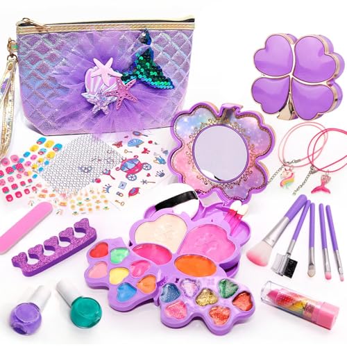 Buhygn Make-up-Spielzeugset, Kinder-Make-up-Set - 26X/Set Waschbares Make-up-Spielzeug für Mädchen,Waschbares, waschbares Make-up-Set, Spielzeug, lustiges, waschbares Kosmetikspielzeug, Beauty-Set zum von Buhygn