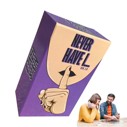 Buhygn Never Have I Game Card, urkomisches Kartenspiel für Erwachsene, lustige Sammelkartenspiele, endloser Spaß, einzigartig und spannend, 17,5 x 10,5 x 7 cm, 500 Karten für Familie, Freunde von Buhygn