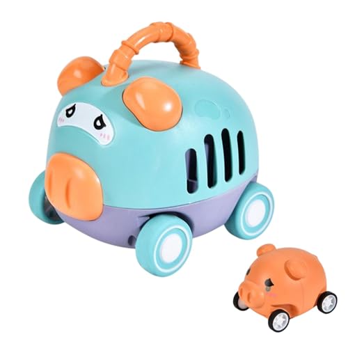 Buhygn Reibungsantrieb mit Spielzeugauto, Presse und Go -Fahrzeug, Animal Race Car, stärkt die soziale Interaktion, einfache Verwendung, 11 cm, für frühes Lernen und die Entwicklung von Feinmotorik von Buhygn