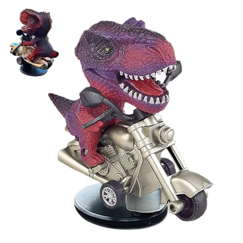 Buhygn T-Rex Auto-Armaturenbrett-Figur,Tyrannosaurus Rex Auto-Figur | Auto-Dinosaurier-Drift-Ornament - Kreatives Dinosaurier-REIT-Motorrad-, neuartiges Auto-Dinosaurier-Ornament für die von Buhygn