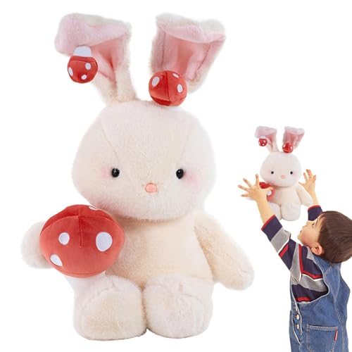 Bunny Stoffed Plüsch, Puppe Kuschelisch Plüschig, Spielzeugbasenpuppe, Weiche Und Huggierbare, Einzigartige Pilzcharakter -Design, Rosa, Für Heimdekoration Und Sammlerstücke von Buhygn