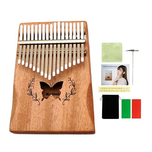 Daumenklavier-Musikinstrument, Fingerklavier mit Aufbewahrungstasche, Kalimba-Daumenklavier-Set, klarer Klangeffekt, tragbares Design, 13,5 x 18,5 x 3,5 cm für Erwachsene von Buhygn