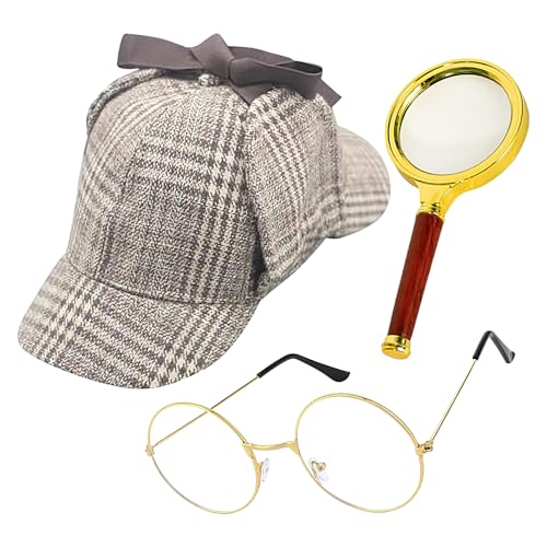 Detective Costum Set, Bühnenperformance Bereit, 13,5x13,5 Cm, Vergrößerung Von Glaspropien, Kinderdetektivkostüm, Leicht Und Komfortabel, Für, Mädchen, Frauen, Männer, Halloween, Geburtstag, We Detective Costum Set, Bühnenperformance Bereit, 13,5x13,5 Cm, Vergrößerung Von Glaspropien, Kinderdetektivkostüm, Leicht Und Komfortabel, Für, Mädchen, Frauen, Männer, Halloween, Geburtstag, We von Buhygn