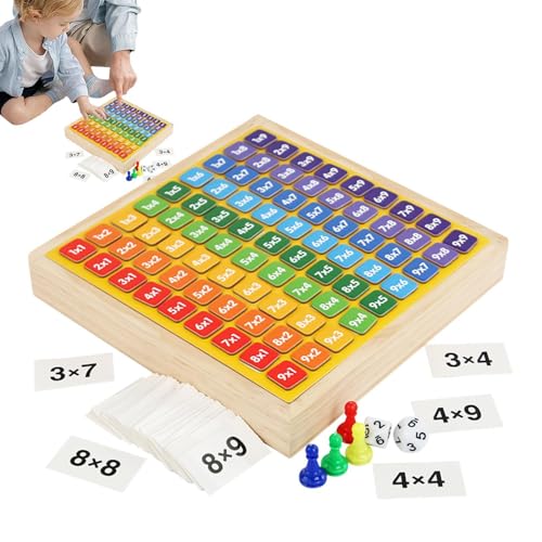 Kids Multiplication Board, Mathematische Lernspiele, Spielzeug -Bildungsvorschule, Interaktive Hundert -Diagramme, Stärkt Die Anzahl Der Fähigkeiten, 12x12 Zoll, Für 3 Jahre Ab 3 Jahren, Lernaktivität von Buhygn